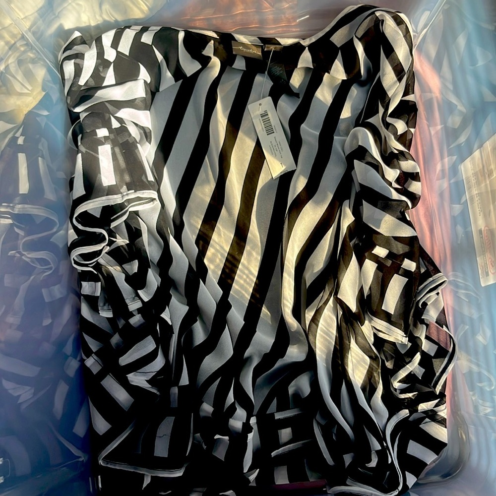 Chicos blouse top. Short sleeve. Very cute. New with tags. Size 1